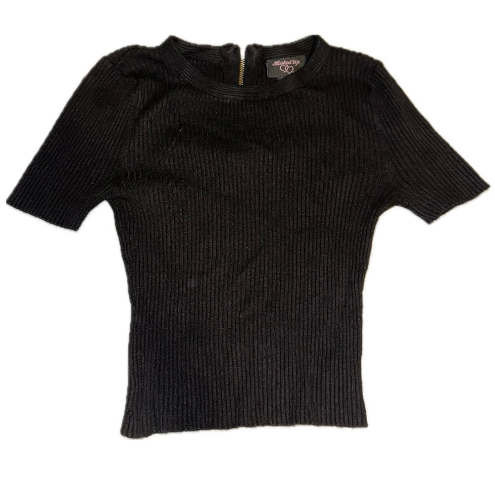 Black Ribbed Top